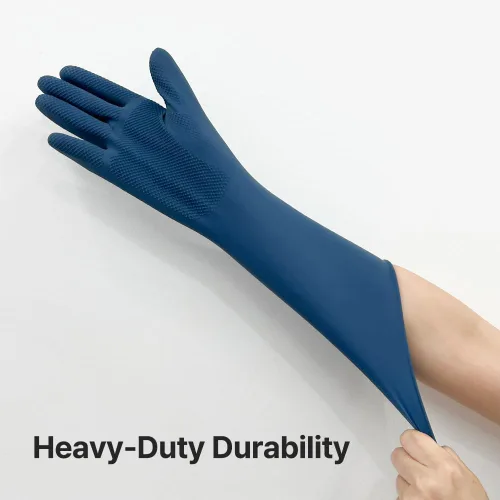 Vista 2 de (5 Pairs) Colorful Rubber Gloves for Dishwashing&Household Comfortable Fit, Reusable Latex, Non-Slip, Made in Korea