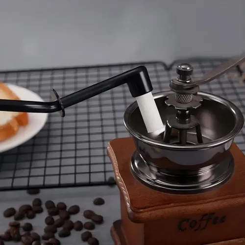 Vista 7 de Limpiador de cepillos para máquina de café, cepillo de nailon para máquina de café expreso, herramienta de limpieza de café con cuchara