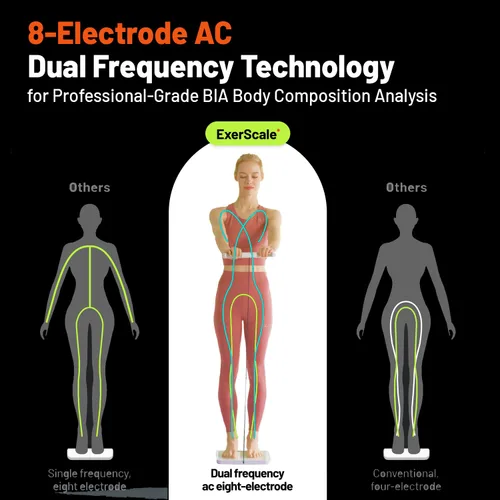 Vista 6 de ExerScale - Báscula inteligente AI con predicción de peso corporal, IMC, grasa corporal, masa muscular, entrenamiento, seguimiento de alimentos