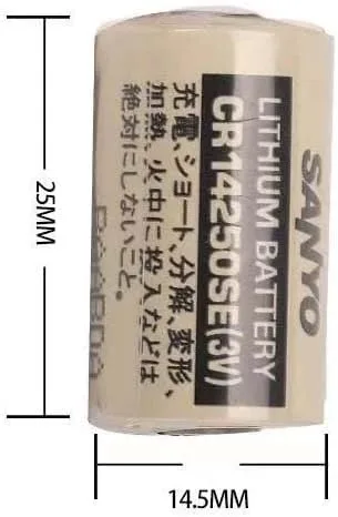 Vista 5 de (10 piezas) CR14250SE 3V PLC batería de litio para fuente de alimentación de respaldo SANYO AB 1747-BA