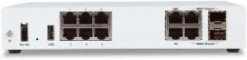 Vista 2 de Fortinet FortiGate 81F Dispositivo de seguridad de red / cortafuegos - 10 puertos - 1000Base-T, 1000Base-X - Gigabit Ethernet - AES (256 bit)