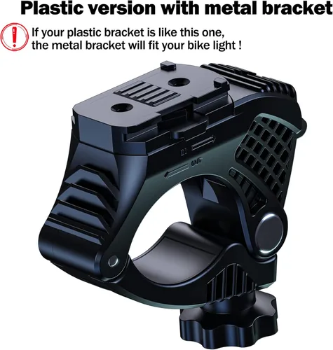 Vista 2 de VICTAGEN Soporte de repuesto para luces de bicicleta modelo VTG8 VTG8Shield B3, base de montaje de faros de bicicleta, soporte de luz de bicicleta