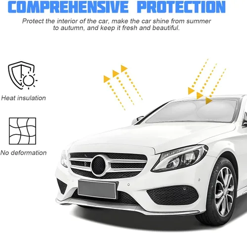 Vista 3 de 8sanlione Parasol plegable para parabrisas de automóvil, parasol plegable para ventana delantera automotriz, bloquea los rayos UV, cubierta