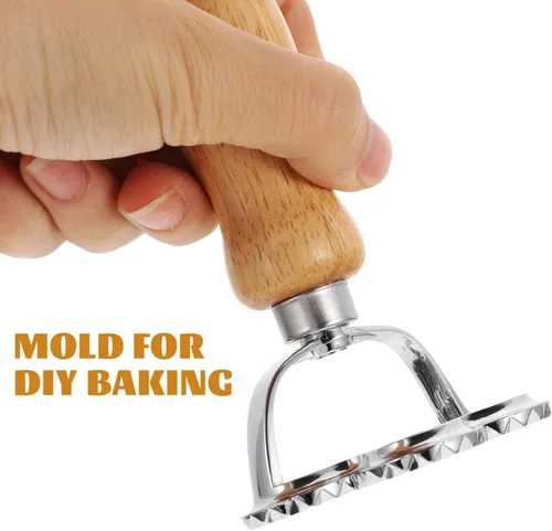 Vista 4 de UPKOCH Molde de galletas Pierogi Prensa de moldes para galletas, molinillo de empanada, prensa de pastelería, prensa de masa de cocina, conejo