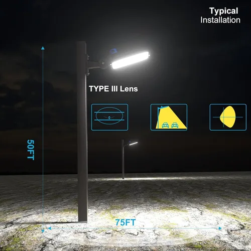 Vista 5 de Lightdot Luz LED de estacionamiento de 400 W, montaje de brazo de 60000 lúmenes, 5000 K, iluminación inteligente del atardecer al amanecer, luces