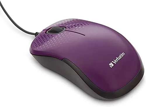 Vista 11 de Verbatim Ratón óptico silencioso con cable USB, mouse de clic silencioso y silencioso con cable para computadora para Mac y PC, color negro