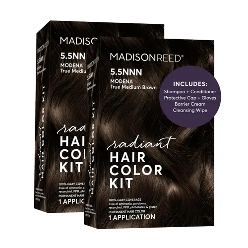 Vista 81 de Madison Reed - Kit de tinte radiante para el cabello, tinte permanente para el cabello, 100 % cobertura de canas, sin amoníaco, castaño Sondrio