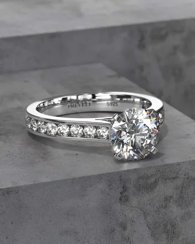 Vista 7 de PREVELI 3 Carat GRA Certified D VVS Moissanite Engagement Rings For Women Simulated Diamond Rings 925 Sterling Silver