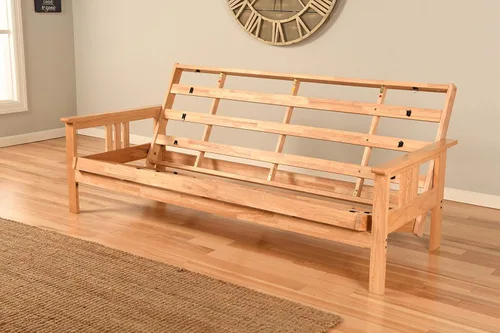 Vista 83 de MFD Futón Montana, Verde, Tela Madera, Colchón de ante de turba
