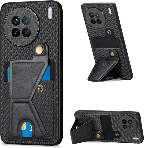Vista 109 de Funda para Oppo K10x / OnePlus Nord CE 2 Lite 5G Funda para Realme 9 5G / 9 Pro / Q5 / V25 Funda de piel sintética con ranuras para tarjetas