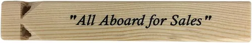 All Aboard for Sales Michael Scott Silbato de tren de madera - Regalo Dunder Mifflin - Programa de TV Prop Accesorio de madera - Sonidos