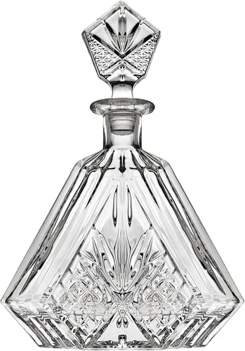 Vista 3 de Decantador de Whisky para Licor Scotch Bourbon o Vino, Corte Irlandés Triangular - 25.4 fl oz