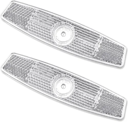 2 Pcs Bike Reflectors, White Bike Wheel Reflectors Bicycle Reflector Portable Bikes Lights Mountain Safety Warning Light Bikes Reflector for Men