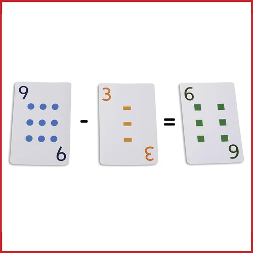 Vista 7 de edxeducation Naipes aptos para la escuela, juego de aprendizaje en casa, juego de 8 mazos, 448 cartas, cartas con patrones multicolores numeradas