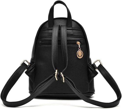 Vista 3 de Bonita mochila de piel con lazo para mujer