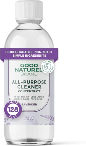 Good Natured Brand Limpiador concentrado multiusos | 8 onzas hace 128 onzas | Aceite esencial de lavanda | 16 veces limpiador natural concentrado