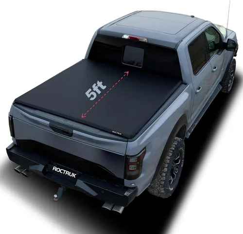 Vista 11 de Cubierta rígida de tres pliegues para caja de camioneta de 5.0 pies para Ford Ranger Tonneau 2019-2026