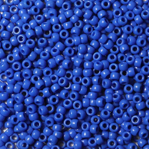 Bala&Fillic Cuentas de pony azul de 0.236 x 0.354 in con superficie lisa, 1000 cuentas de artesanía de color crayón (azul)