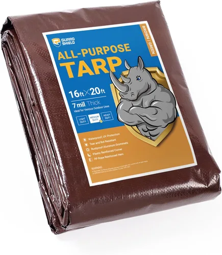 Vista 43 de GUARD SHIELD - Lona negra impermeable de 6 x 6 pies, cubierta de lona de polietileno, de servicio medio y uso general de 7 mil