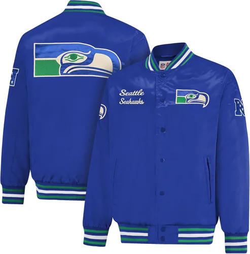 Vista 12 de Ultra Game Chaqueta de satén oficial de la NFL Supreme Heritage para hombre