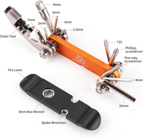 Vista 4 de Multitool - Herramienta de cadena/Torx/Hex/Destornillador - Kit de reparación de bicicletas compacto y ligero para bicicletas de carretera y montaña