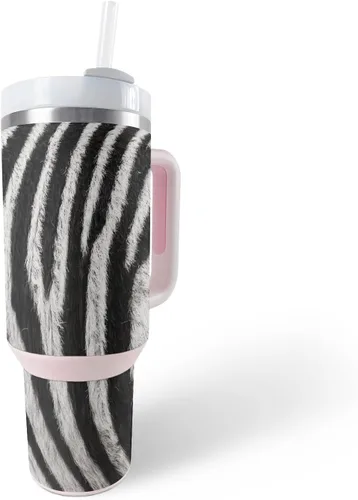 Vista 9 de MightySkins Skin - Vaso de vinilo compatible con Stanley The Quencher H2.0 FlowState de 40 onzas, mosaico de cebra, protectora, duradera y única