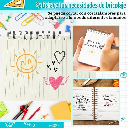 Vista 6 de Chengu 24 piezas alambre de encuadernación alambre de encuadernación espirales de encuadernación doble espirales de doble bucle espiral de doble