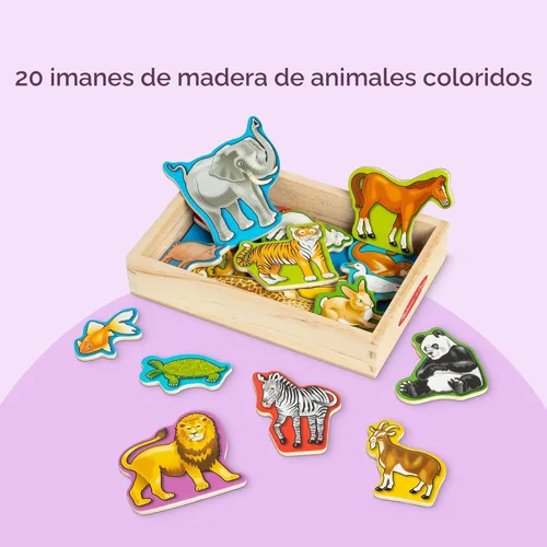 Vista 6 de 20 imanes de madera Melissa & Doug, Multicolor