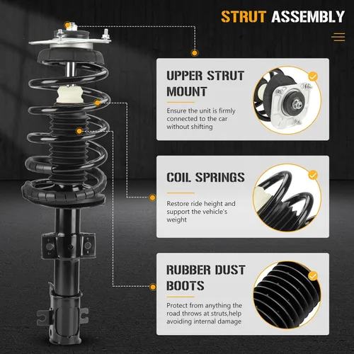 Vista 3 de Amortiguador de puntal delantero completo con conjunto de resorte compatible con Volvo XC90 2003 2004 2005 2006 2007 2008 2009 2010 2011 2012 2013