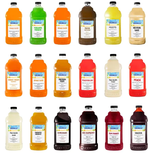 Vista 4 de Coolbreeze Beverages Máquina de bebidas congeladas Granita Slush Mix Jarabes de sabor – Estable de almacenamiento premium y listo para usar