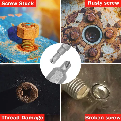 Vista 7 de Regalos para hombres, juego de extractor de tornillos dañados para tornillos rotos y oxidados, regalos de Navidad, rellenos de calcetines