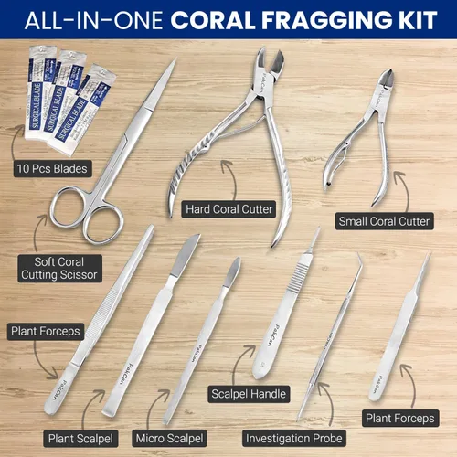 Vista 2 de Kit de fragmentación de coral premium - Juego completo de propagación y fragmentación de coral