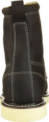 Vista 4 de Golden Fox - Botas de trabajo de cuero cómodas con cuña y puntera tipo mocasín para hombre, construcción Goodyear Welt, industrial, Ironworker Brun-6