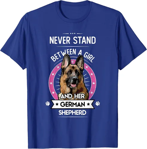 Vista 42 de Never Stand Between A Girl and Her German Shepherd T-Shirt Asphalt Grey