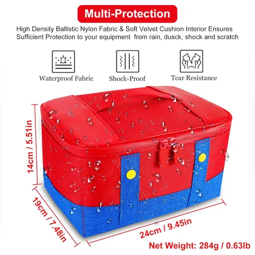 Vista 4 de Owngen Carry Case for Nintendo SwitchOLEDLite, Waterproof Portable Soft Shell Travel Carrying Protective Carrying Storage Bag for NS Consolo Dock