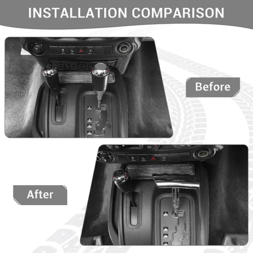 Vista 2 de Pomo de palanca de cambios de metal con mango en T para Jeep Wrangler 2008-2014, Liberty/Durango 2011-2014, Grand Cherokee 2011-2013, Dodge Ram