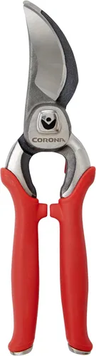 Corona BP 7100D Podadora Manual de Derivación de Acero Forjado DualCUT - Capacidad de Corte de 1 Pulgada, Tijeras de Jardín para Tallos y Ramas, Rojo