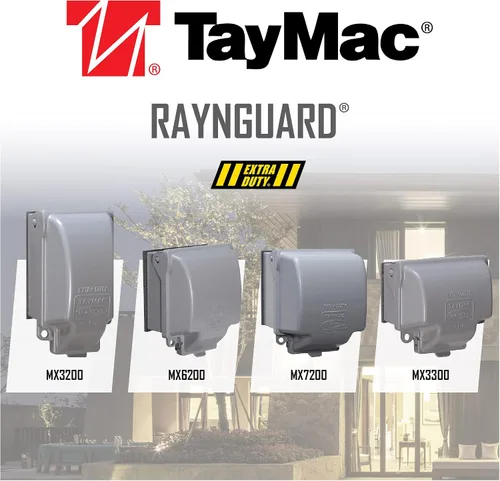 Vista 9 de TayMac MX3300 RaynGuard - Cubierta de metal resistente a la intemperie para uso, 1 banda, extra duty, color gris
