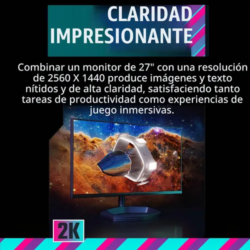 Vista 8 de Cooler Master Tempest GP27Q 27" 2K IPS 165Hz QD Tech QHD 2560 x 1440 Monitor de PC, HDR1000, 1 ms (MPRT)/ 2 ms (GTG), FreeSync/G-Sync, MiniLED