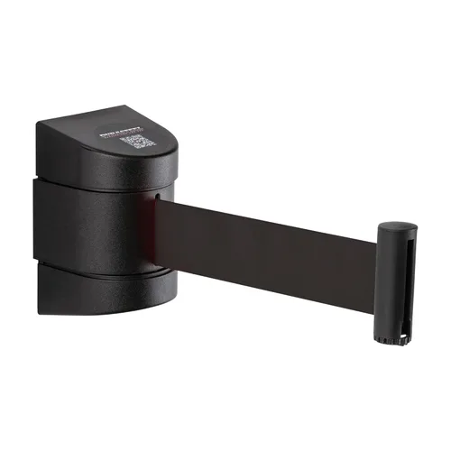 Vista 13 de DuraSteel Barrera retráctil para cinturón de control de multitudes de montaje en pared, cinturón de barrera retráctil negro de 9.2 pies, barreras