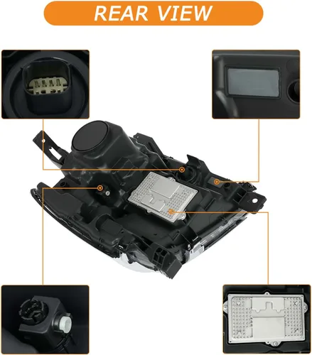 Vista 3 de Conjunto de faros delanteros LED completo para Chevy Silverado 1500 2016-2019, con LED DRL, con bombillas, lado del pasajero, repuesto 84893095