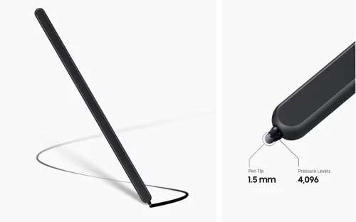Vista 4 de S Pen para Galaxy Z Fold 6 Pen compatible con teléfonos Galaxy Z Fold 6/5 solamente, punta de 0.059 in, 4096 niveles de presión, Slim S Pen Fold