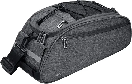 Vista 12 de MOSISO Bolsa de maletero para bicicleta, bolsa impermeable para asiento trasero de bicicleta, bolsa de almacenamiento para el sillín, bolsa