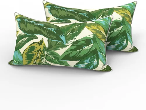 Vista 74 de LVTXIII - Juego de fundas para cojines de sofá o sillón de exteriores, para lumbar, no se decoloran, 2 unidades de 12" x 20", con relleno, estampado