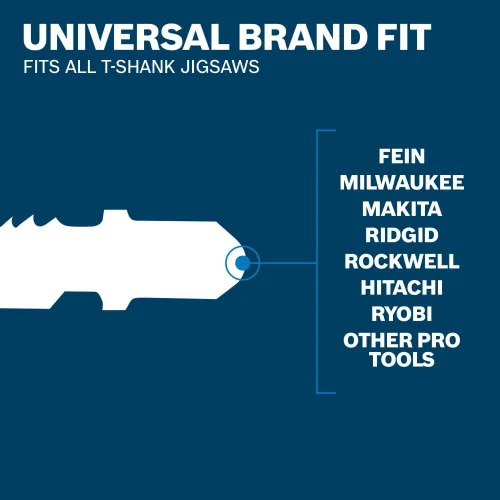 Vista 7 de BOSCH T101B - Hojas de sierra caladora con mango en T de 4 pulgadas y 10 dientes (paquete de 5), color plateado