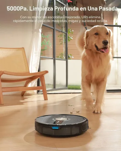 Vista 2 de Combo de aspiradora y trapeador, aspiradora robótica de 5000 Pa, robot de vacío de 180 minutos de funcionamiento con control