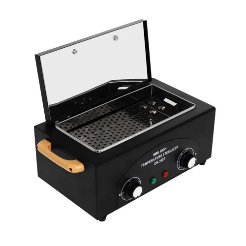 Vista 6 de Caja de limpieza de herramientas de metal de alta temperatura, caja de calor seco de 1.5L con temperatura y tiempo ajustables para limpieza de Negro