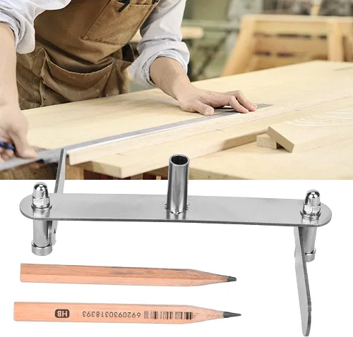 Vista 3 de Scriber de centrado, buscador de centro de marcado, herramienta de centrado para carpintería, herramienta de marcado para carpintería, raspador