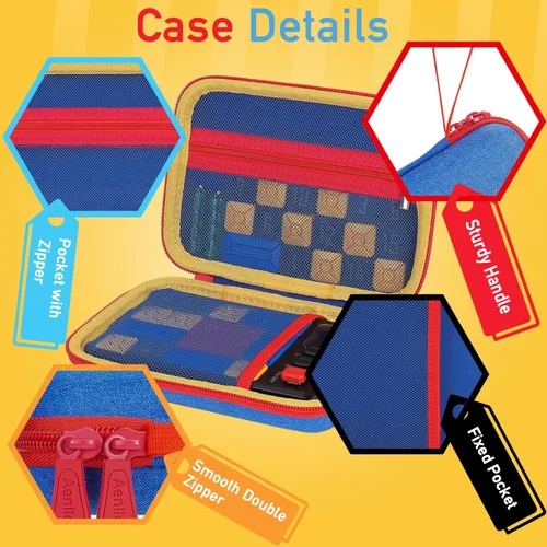 Vista 3 de Aenllosi Estuche rígido de viaje compatible con juegos de rompecabezas Giiker Super Slide, soporte protector para niños, adolescentes, adultos