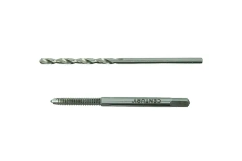 Century Drill & Tool 95302 4-40 NC (National Coarse) - Juego de roscas de rosca para máquina y calibre de alambre #43 de alta velocidad, juego de